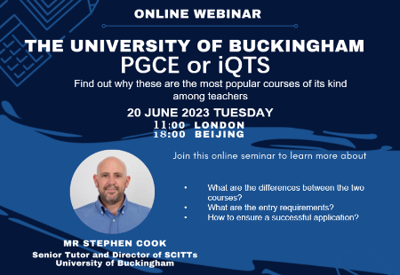Sign up to join the webinar focusing on PGCE and iQTS courses