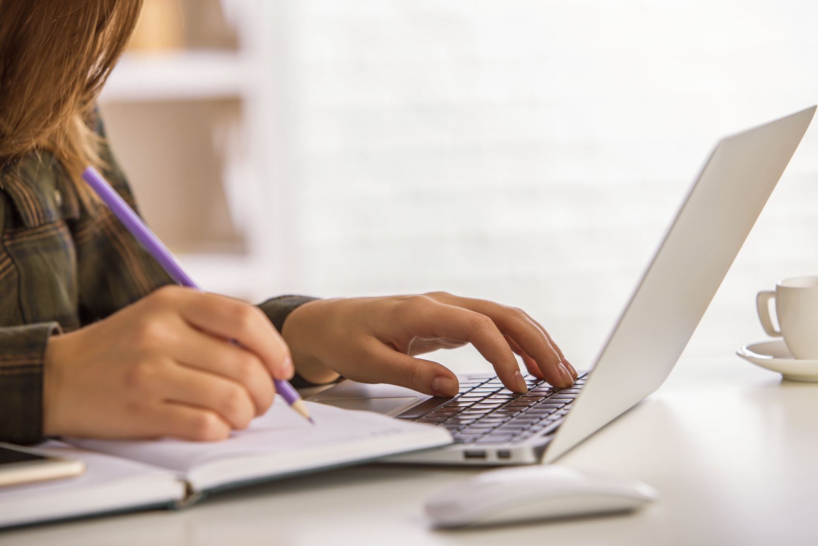 woman using laptop